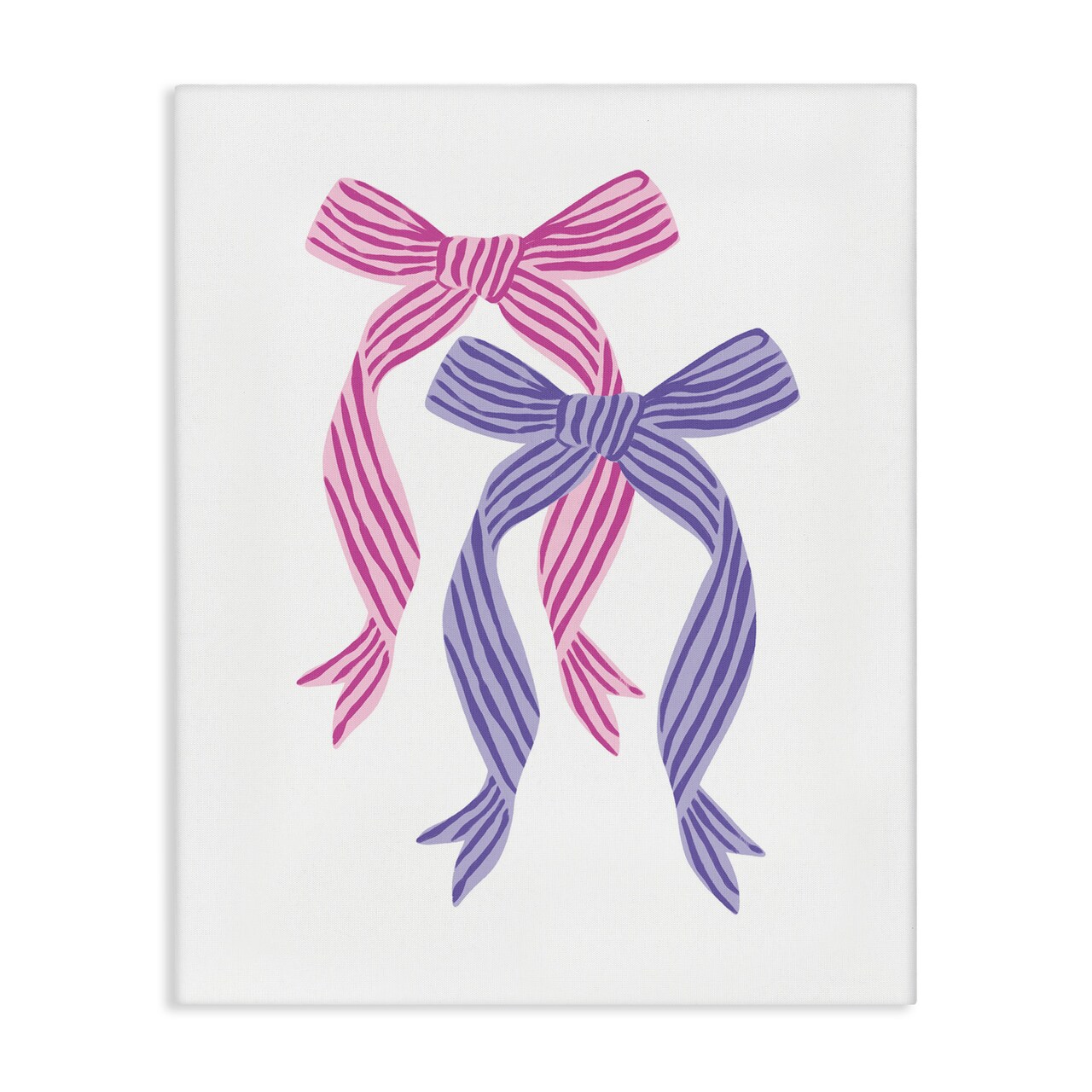 Stupell Industries Pink and Purple Double Bow Canvas, design by Krissy Mast